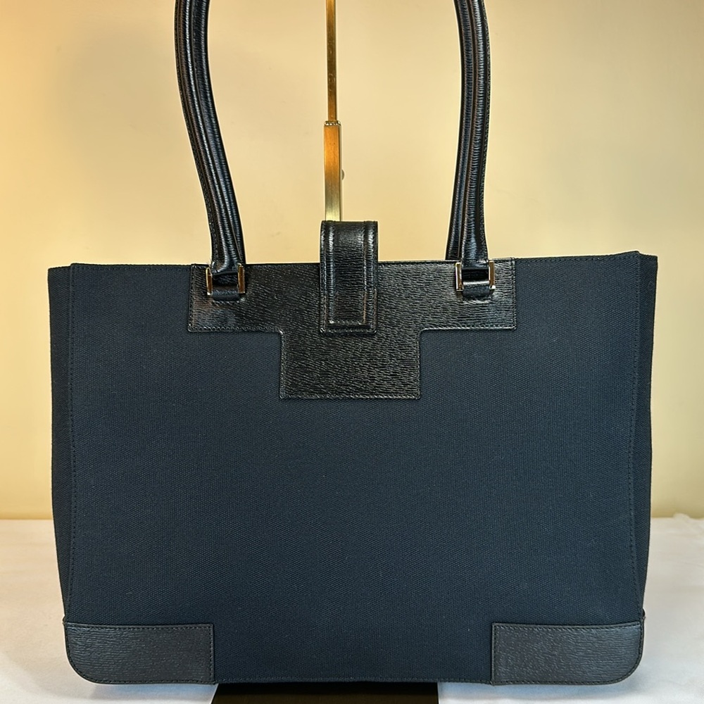 Gucci Leather and Canvas Tote Tom Ford Era 1994-2004, unbranded crossbody strap - Picture 7 of 16